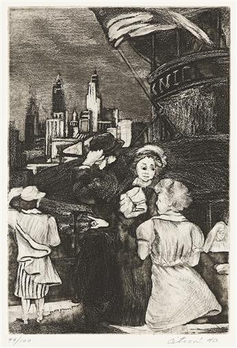 MINNA CITRON (1896 - 1991) Eight Prints 1934-1945.